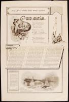 1896 Arany János balladái Zichy Mihály rajzaival, Ráth Mór kiadása képes ajánló és rövid tartalom, 2 nyomtatvány