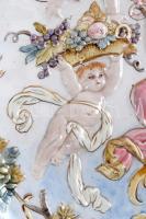 Rudolf Ditmar Znaim szecessziós dísztál, kézzel festett, jelzett, apró hajszálrepedéssel, d:40 cm / ...