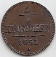 Ausztria 1851A 1/4Kr T:2
Austria 1851A 1/4 Kreuzer C:XF
Krause KM#2180