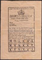 cca 1940 "Pinajegy" házi készítésű obszcén okmány