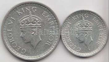 Britt India 1945. 1/2R Ag + 1R Ag "VI. György" T:2-
British India 1945. 1/2 Rupee + 1 Rupe...