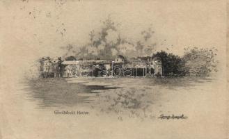 9 db RÉGI külföldi városképes lap, benne 1 db fotó / 9 old foreign postcards, including 1 photo