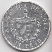 Kuba 1932. 1P Ag T:2 Cuba 1932. 1 Peso Ag C:XF