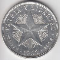 Kuba 1932. 1P Ag T:2
Cuba 1932. 1 Peso Ag C:XF