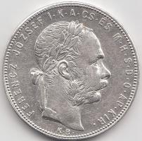 1880KB 1Ft Ag "Középcímer" T:2