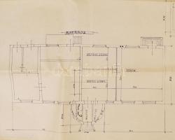 1925 A Rákosszentmihály-sashalmi postatisztviselők egyesülete épületének terve 60x50 cm