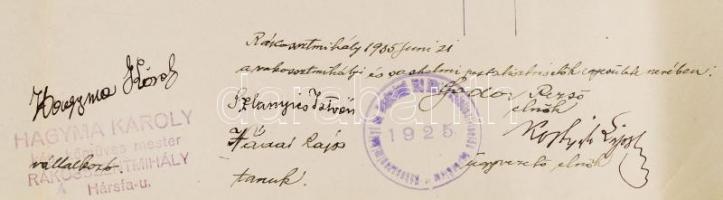 1925 A Rákosszentmihály-sashalmi postatisztviselők egyesülete épületének terve 60x50 cm