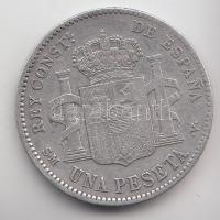 Spanyolország 1903. 1P Ag "XIII. Alfonzó" T:3
Spain 1903. 1 Peseta Ag "Alfonso XIII&q...