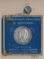 Olaszország 1981. &quot;Publius Vergilius Maro&quot; Ag emlékérem (12g/0.986/30mm) plombált plasztiktokban T:PP Italy 1981. &quot;Publius Vergilius Maro&quot; Ag medallion (12g/0.986/30mm) in plastic case C:PP