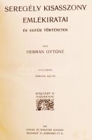Herman Ottóné: Seregély kisasszony emlékiratai és egyéb történetek. Sok képpel, második kiadás. Bp., 1908, Singer és Wolfner. Illusztrált, félvászon kötés, jó állapotban.