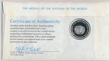 ENSZ 1979. "A Világ nemzeteinek emlékérmei - Niger" Ag emlékérem (15g/0.925/32mm) megcímze...