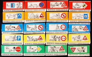 20 db különböző KRESZ tejcsokoládé papír