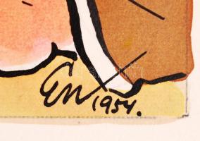 Endrődi István (1920-1988): Nem való az ilyen ember tanácstagnak. Vegyes Technika, papír, jelzett, 2...