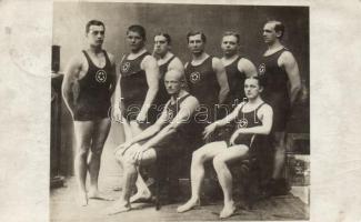 Swimmers, group photo (small tear)