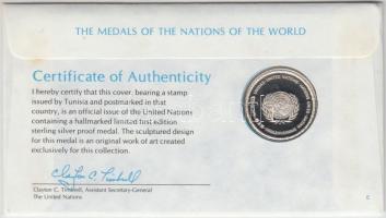 ENSZ 1979. "A Világ nemzeteinek emlékérmei - Tunézia" Ag emlékérem (15g/0.925/32mm) megcím...