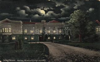 Sárospatak éjjel, Herceg Windisgratz kastély, Trócsányi B. kiadása (EK)