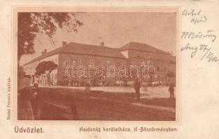 Hajdúböszörmény, Hajdúság kerületháza, Szabó Ferenc kiadása (Rb)