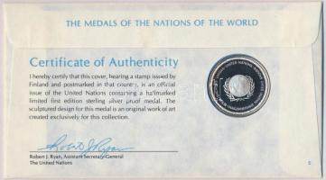 ENSZ 1977. "A Világ nemzeteinek emlékérmei - Finnország" Ag emlékérem (15g/0.925/32mm) meg...