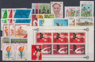 Olympics motive lot 27 stamps + 1 block, Olimpiai motívum tétel 27 db bélyeg + 1 db blokk