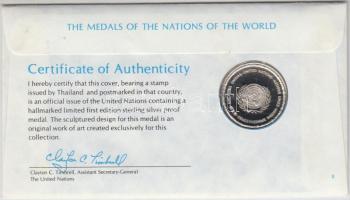 ENSZ 1981. "A Világ nemzeteinek emlékérmei - Thaiföld" Ag emlékérem (15g/0.925/32mm) megcí...