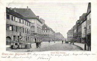 Bayreuth, Obere Max Strasse / street, fountain