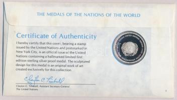 ENSZ 1979. "A Világ nemzeteinek emlékérmei - Etiópia" Ag emlékérem (15g/0.925/32mm) megcím...