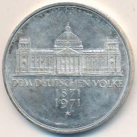 NSZK 1971G 5M Ag "Német Birodalom megalakulása" T:BU enyhe felületi karc
GFR 1971G 5 Mark ...