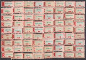 434 db magyar és 55 db külföldi ragjegy 3 db berakólapon + 2 db stecklapon