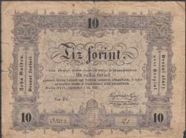 1848-49. "Kossuth-bankó" 15Kr + 30Kr + 1Ft + 2Ft + 10Ft T:III,III-