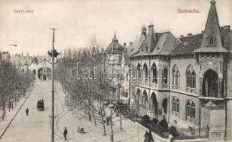 Szabadka, Vasút utca, Víg Zsigmond Sándor kiadása / street of the railway station