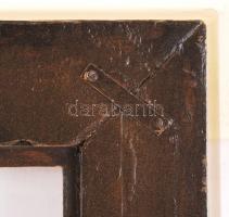 Restaurált antik fa keret, újszerű állapotban, gazdagon díszített, belső méret: 51,5×69,5 cm, külső ...