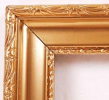 Restaurált antik fa keret, újszerű állapotban, belső méret: 30×40 cm, külső méret: 36×46 cm