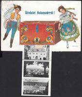 Kolozsvár leporellocard, folklore s: Bernáth (pihnole)