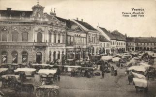 Versec, Ferenc József tér / square, market, shops (fa)