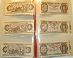 50 Ft forgalmi: 1951 T:I, 1965 T:I, 1969 T:II csak egyszer hajtva, 1975 T:I, 1980 "D" T:I,...