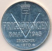 Norvégia 1970. 25K Ag "Felszabadulás 25. évfordulója" T:BU Norway 1970. 25 Kroner Ag "25th Anniversary of Liberation" T:BU Krause KM#414