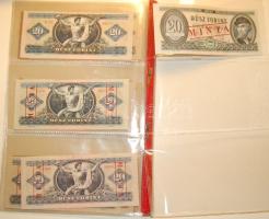 20 Ft forgalmi: 1947 T:II csak egyszer hajtva!, lefelé csúszott nyomás, 1949 T:II csak egyszer hajtv...