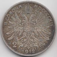 Ausztria 1912. 2K Ag "Ferenc József" T:2,2- Austria 1912. 2 Corona Ag "Franz Joseph" C:XF,VF Krause KM#2821