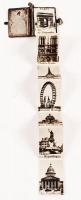 1924 Párizs, mini leporelló kinyitható fém borítással, 8 db képpel /
mini leporello with 8 pictures