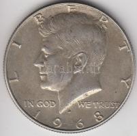 Amerikai Egyesült Államok 1968D 1/2$ Ag "Kennedy" T:2 
USA 1968D 1/2 Dollar Ag "Kenne...