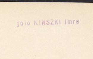 cca 1930-1937 Kinszki Imre (1901-1945): A Városligeti tónál, vintage alkotás, szerzői pecséttel, 17x...