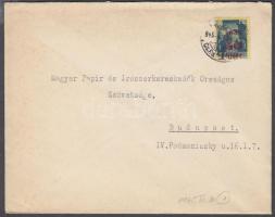 (1. díjszabás) Helyi levél Kisegítő (Hadvezérek) 50f/50f bérmentesítéssel, Inflation cover