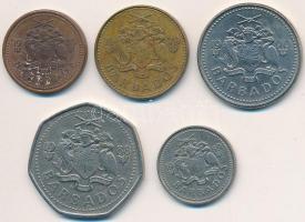Barbados 1979-1990. 1c-1D (5xklf) T:2
Barbados 1979-1990. 1 Cent - 1 Dollars (5xdiff) C:XF