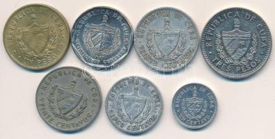 Kuba 1962-2001. 1c-3P (7xklf) T:vegyes
Cuba 1962-2001. 1 Centavos - 3 Pesos (7xdiff) C:mixed