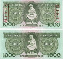 1983 1000 Ft "A" forgalmi T:I + 1000 Ft "A" minta fny. + perf. T:I
