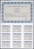 1996. "City Kárpótlási Jegy" 1000Ft + 10.000Ft értékű részvénye T:I