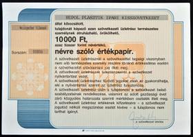 1990. "Borsodi Gépkocsi Rt." 100.000Ft értékű részvénye + 1991. "Hupol Plasztik Ipari...