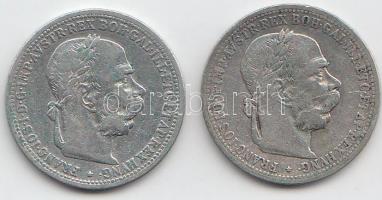 Ausztria 1899-1900. 1K Ag (2x) T:vegyes
Austria 1899-1900. 1 Corona Ag (2x) C:mixed