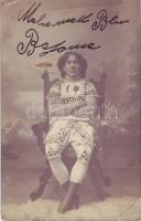 Mohamed B. Besoma mutatványos dedikált fotója