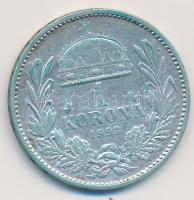 1893. 1K Ag "Ferenc József" T:2-,3